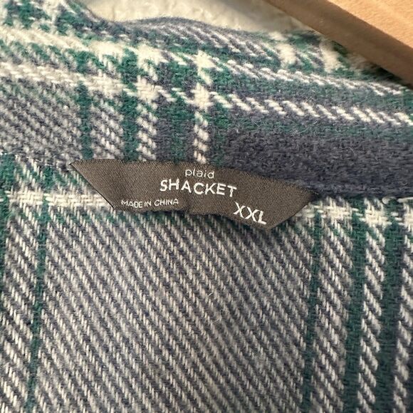 MembersMark Woman's Size 2XL Blue Plaid Heavy Shirt Jacket Shacket - Picture 5 of 6